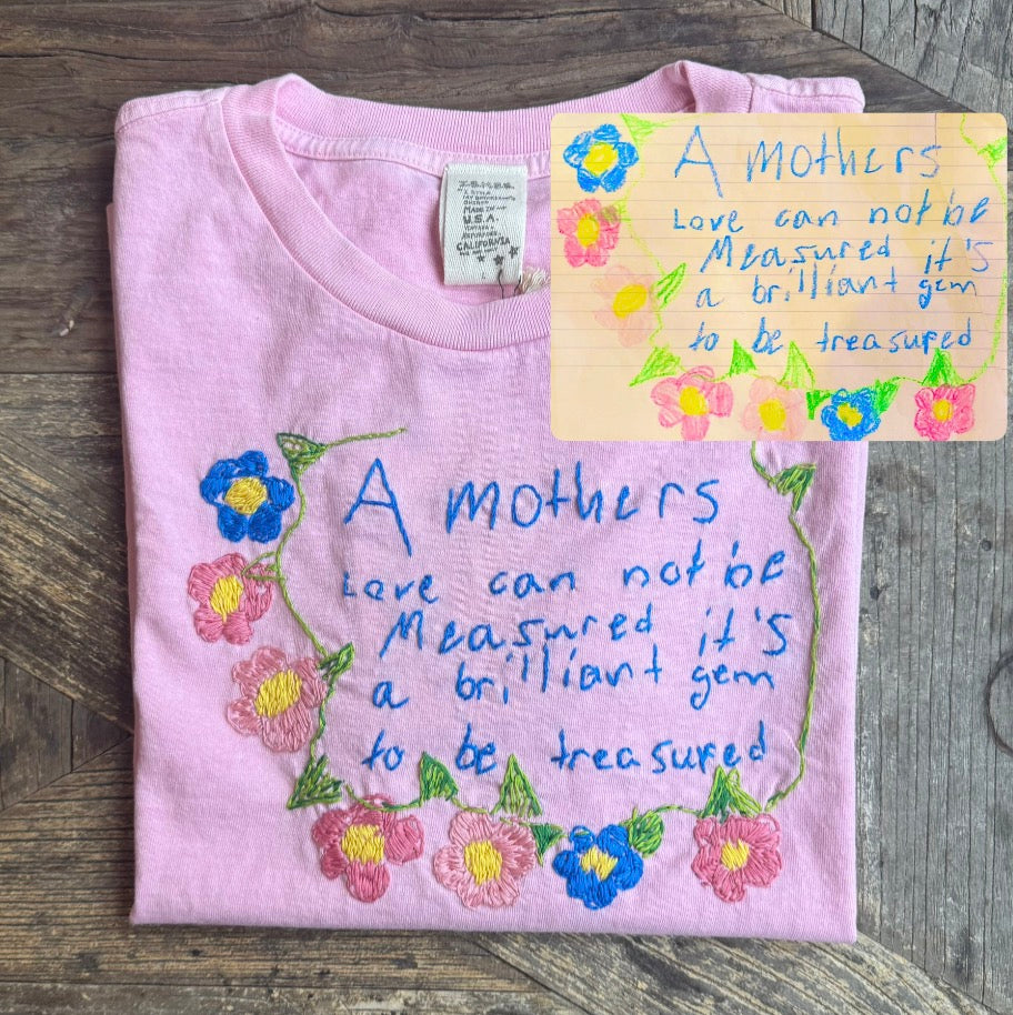 Translate Your Design into Embroidery Vintage Fit Tee (Letter Size 8.5 X11)