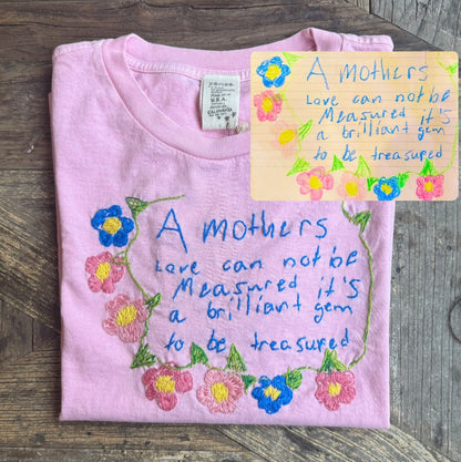 Translate Your Design into Embroidery Vintage Fit Tee (Letter Size 8.5 X11)