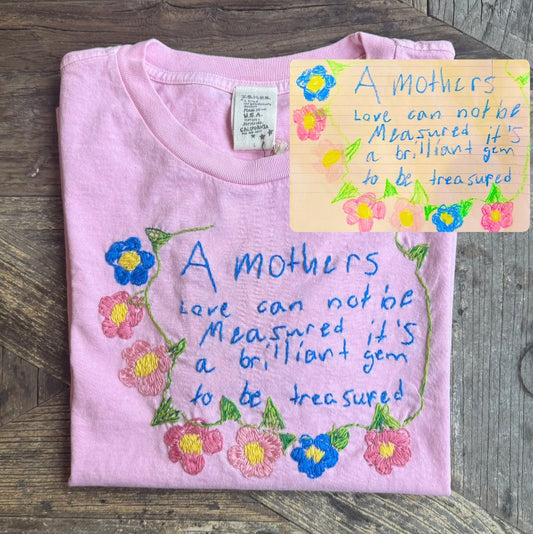 Translate Your Design into Embroidery Vintage Fit Tee (Letter Size 8.5 X11)