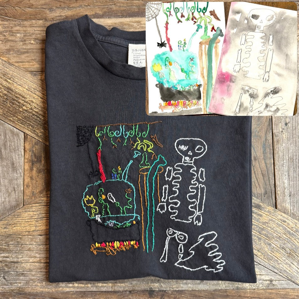 Translate Your Design into Embroidery Unisex Tshirt (Letter Size 8.5 X11)