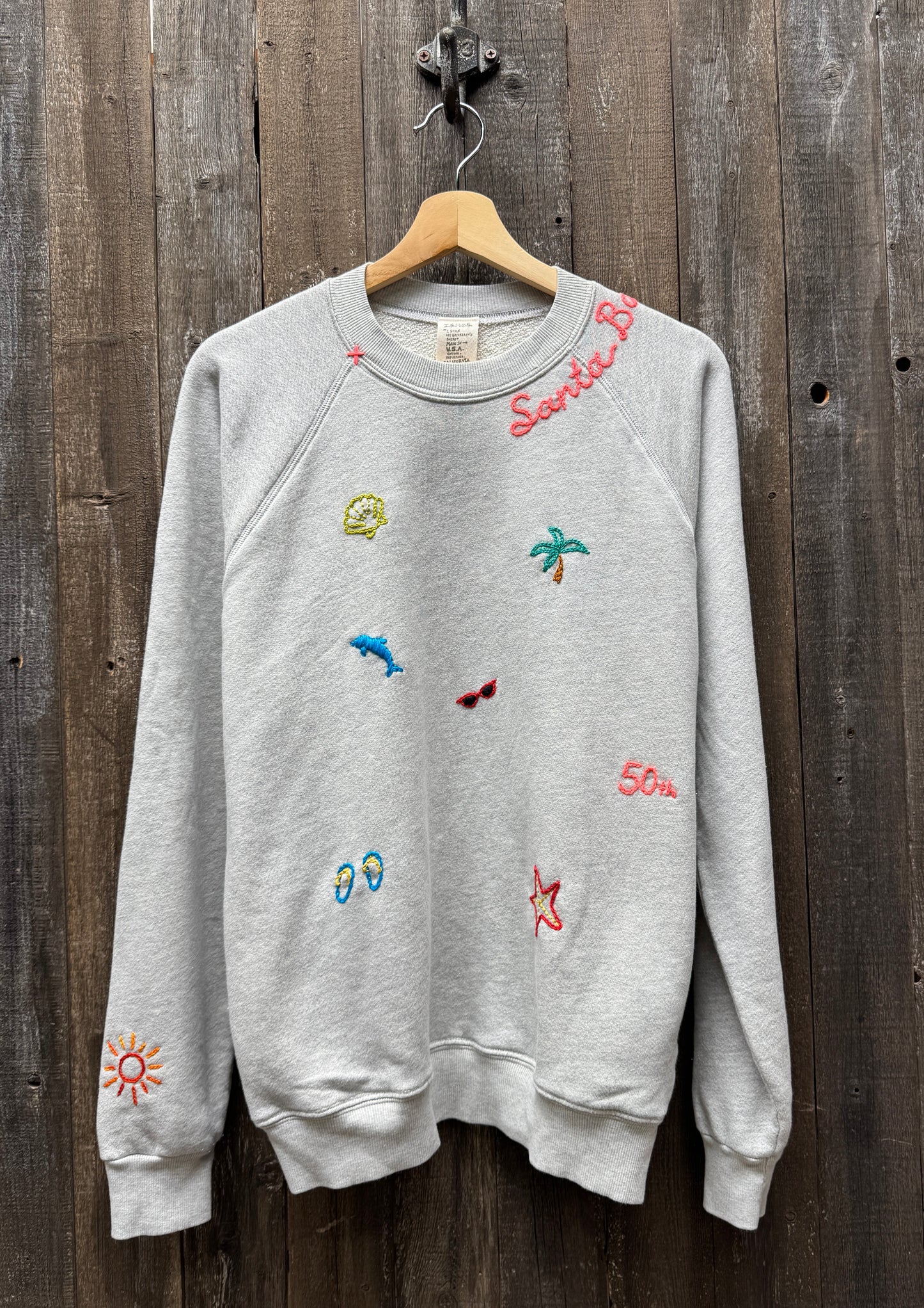 ALLOVER SUMMER LOGO SWEATS -Customize Your Embroidery Wording(12 Colors)