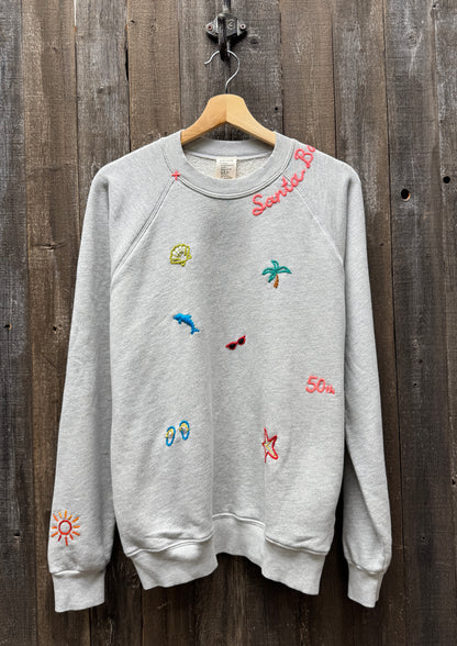 ALLOVER SUMMER LOGO SWEATS -Customize Your Embroidery Wording(12 Colors)