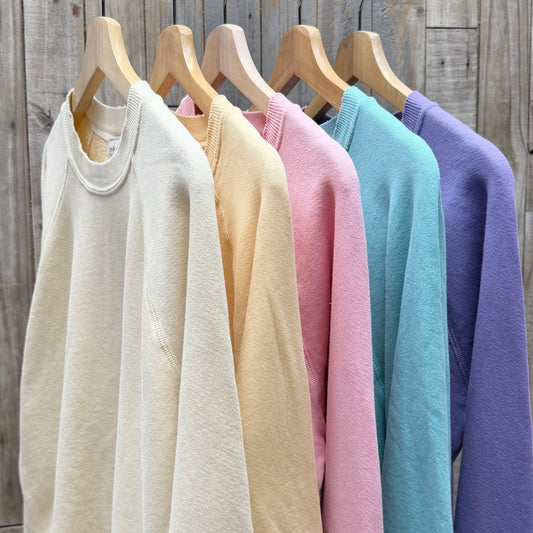 PASTEL SWEATS WITH CUSTOM HAND EMBROIDERY (7 colors)