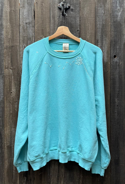 Dandelion w/ Personalized Hand Embroidery Sweatshirt (22 Colors)