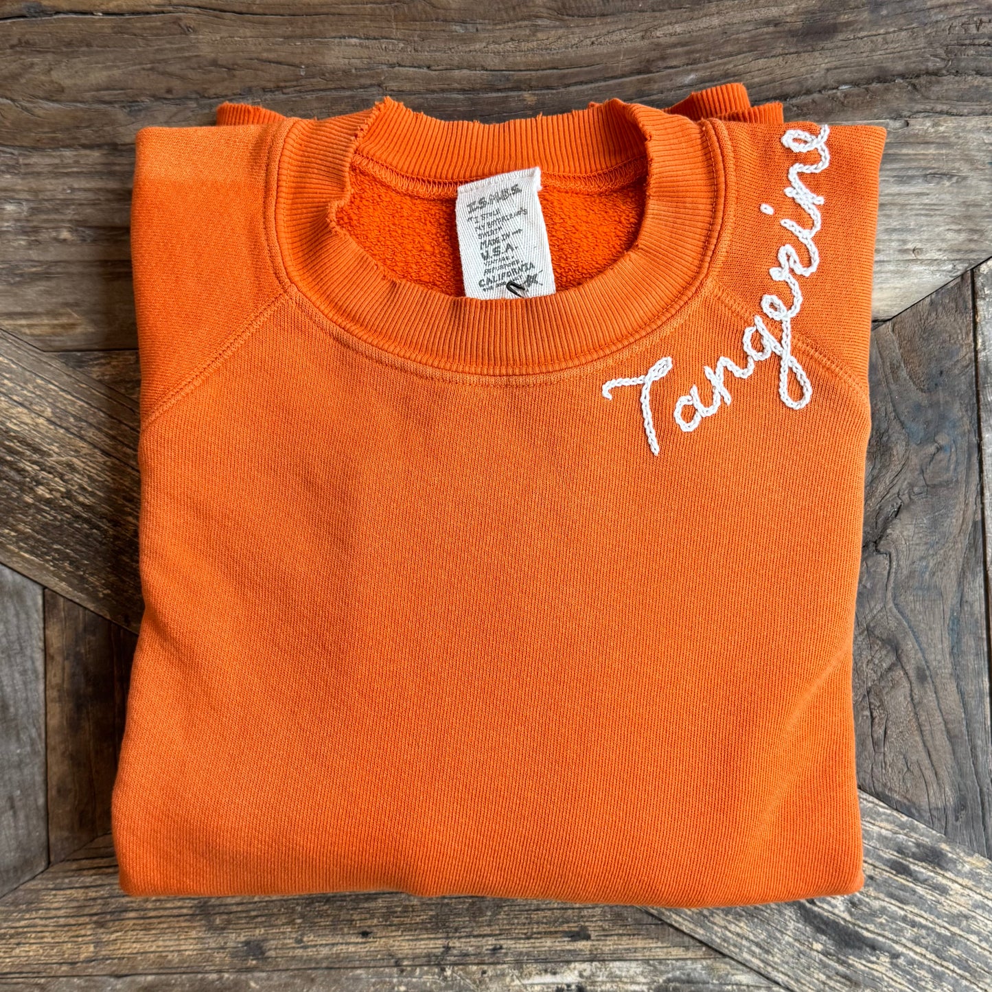CUT & SEW COLOR WARM COLOR SWEATS WITH CUSTOM HAND EMBROIDERY (11 Colors)