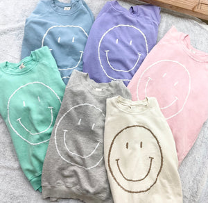 Big Smiley Face Sweatshirt (6 Colors)