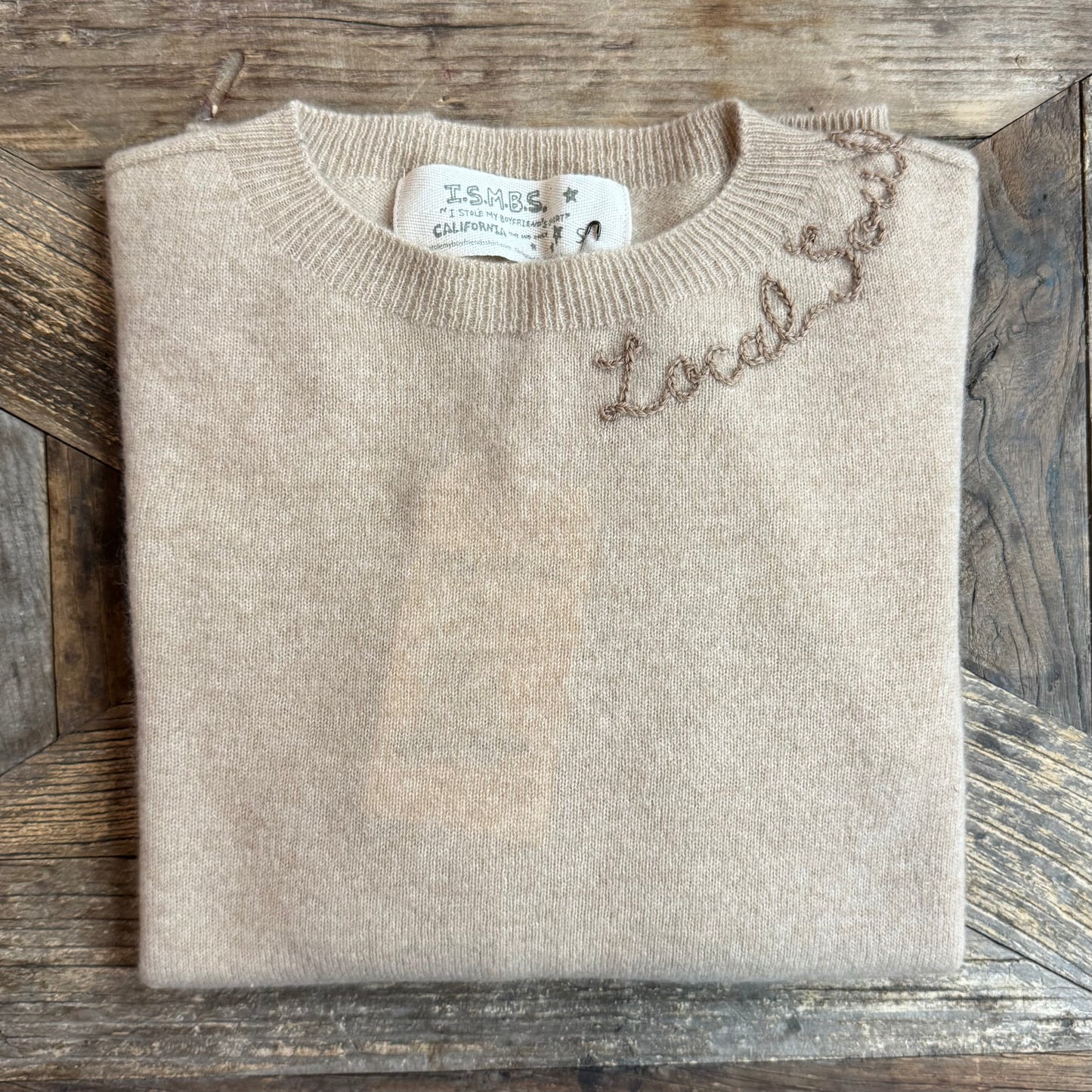 100% Cashmere Sweater - Customize Your Embroidery Wording(12 Colors)