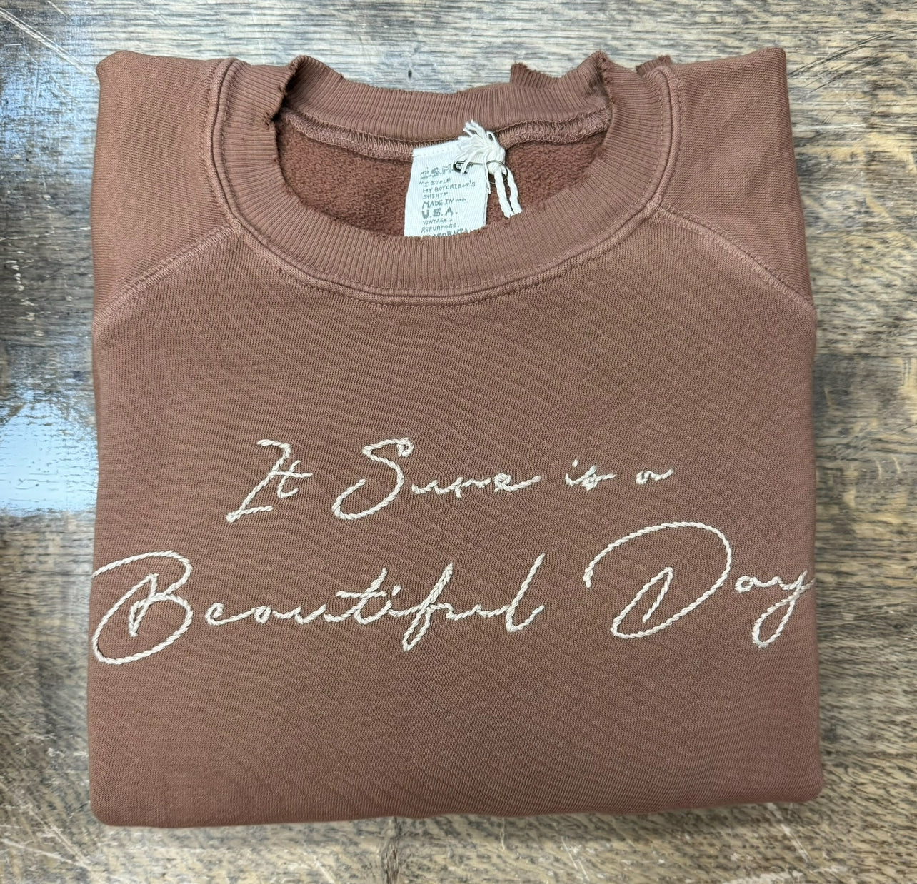 Translate Your Design into Embroidery Sweatshirt (Letter Size 8.5 X11)