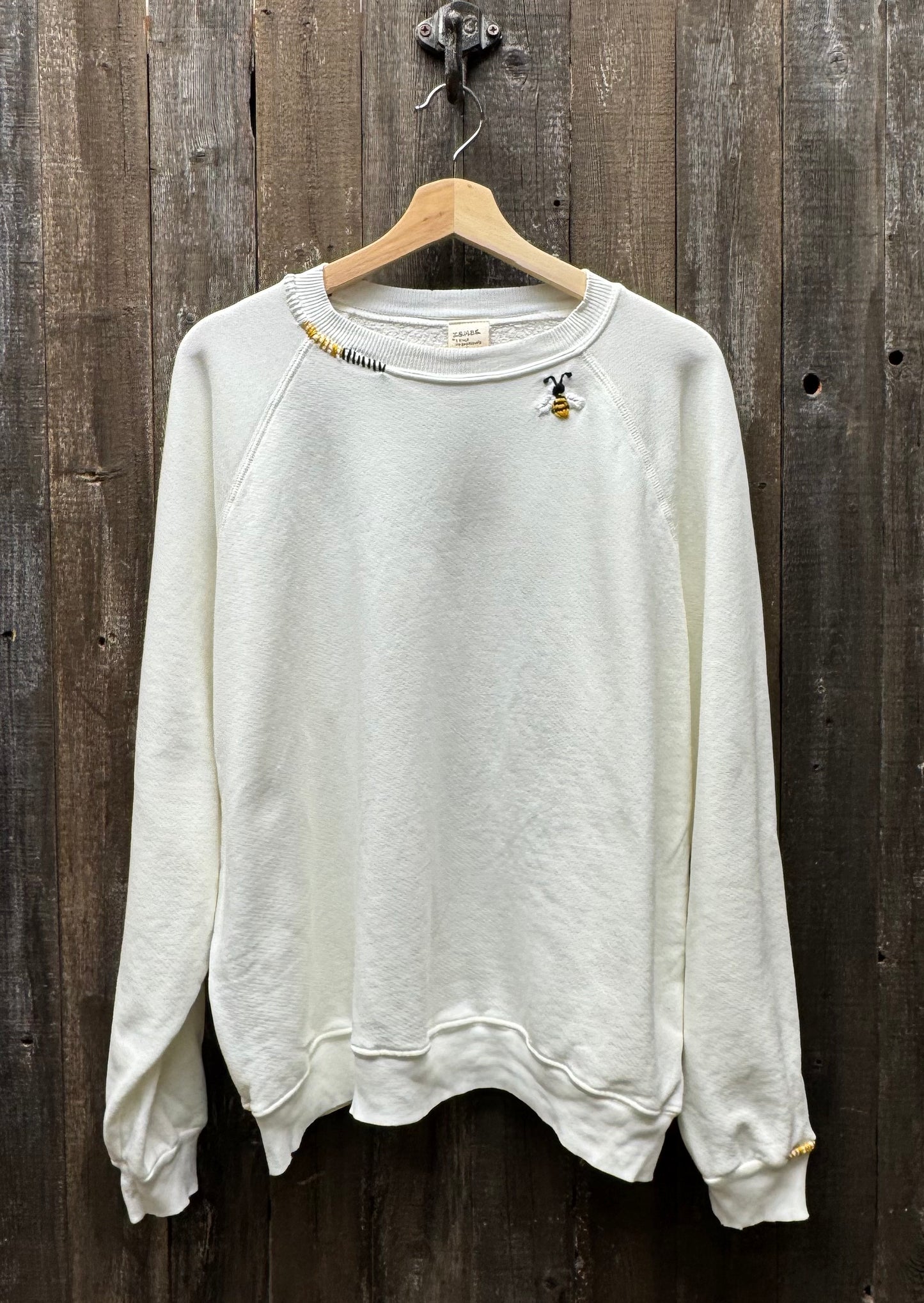Bee Sweatshirt Hand Embroidery (10 Colors)