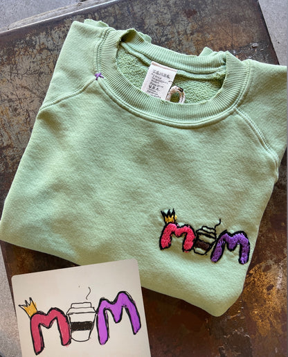 Translate Your Design into Embroidery Sweatshirt (Postcard Size 4X6)