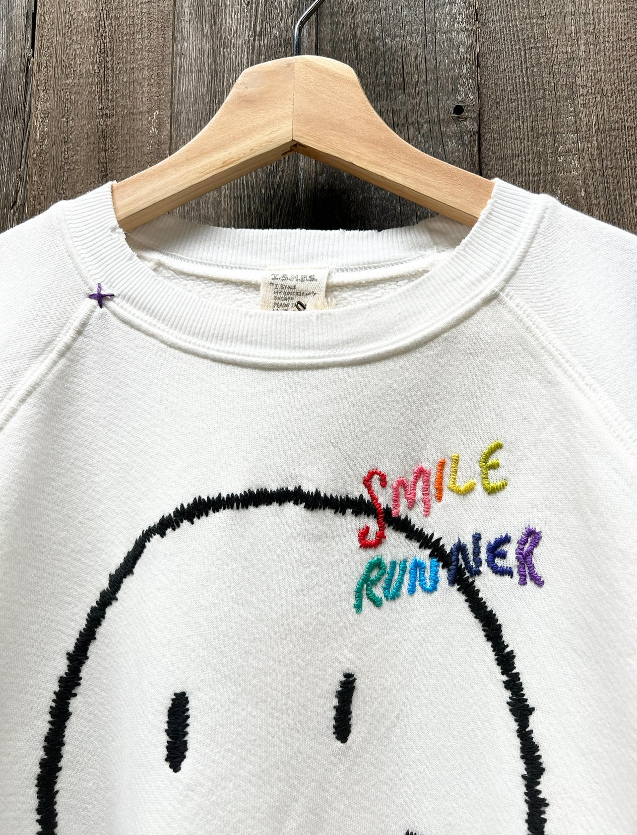 Big Smiley Face Sweatshirt (7 Colors) WITH PERSONALIZED HAND EMBROIDERY