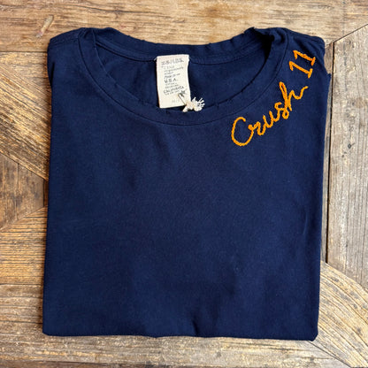 GRUNGE S/S TEE WITH CUSTOM HAND EMBROIDERY(2 Colors)