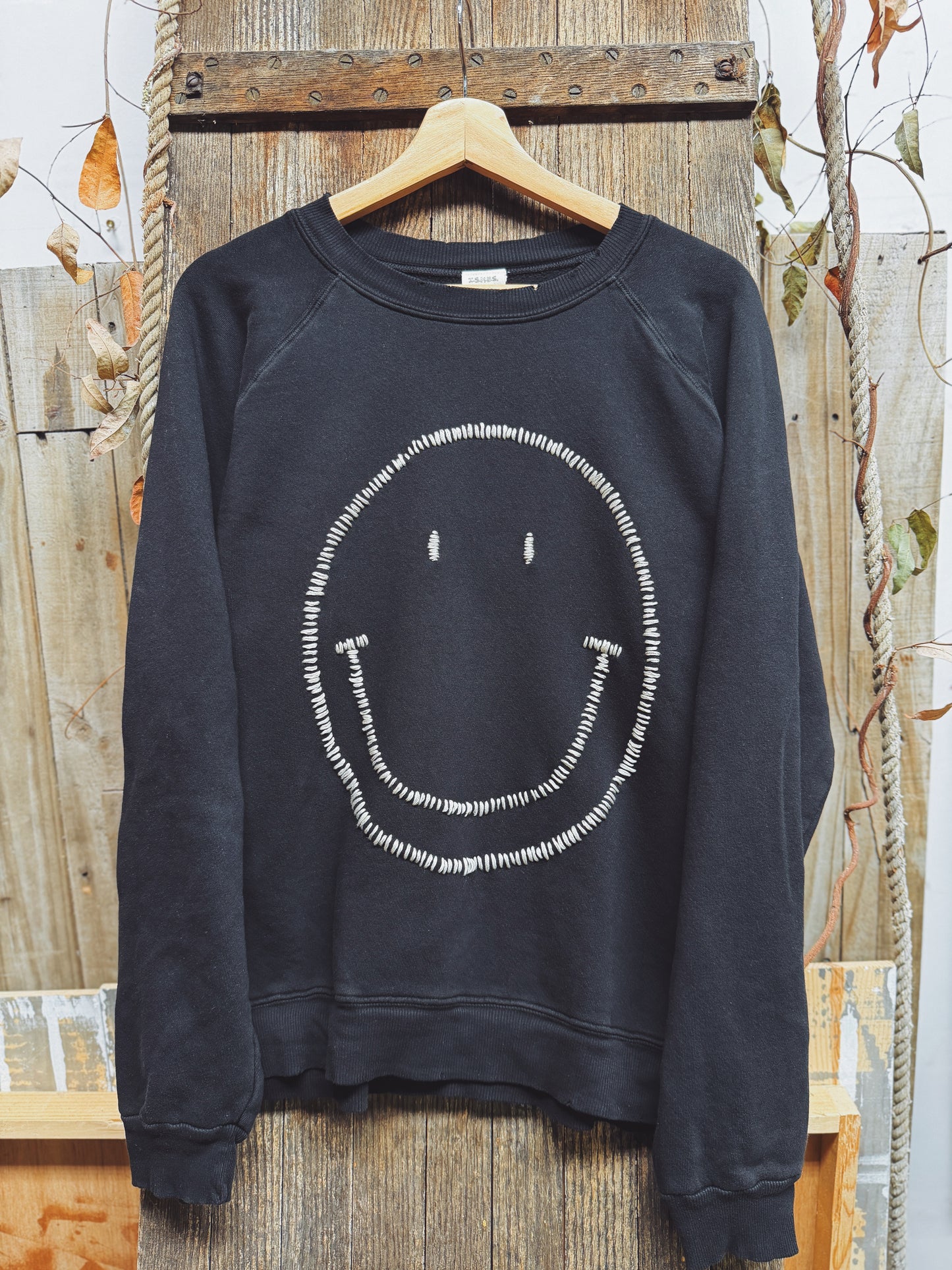 Big Smiley Hand Embroidered Sweatshirts (18 Colors)