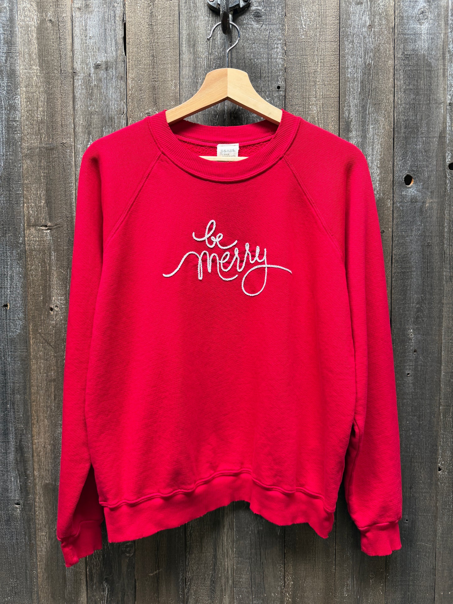 be merry Hand Embroidery Sweatshirt(7 Colors)