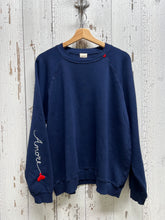 ❤️balloon w/ Custom Hand Embroidery on Sleeve Sweatshirt (11 Colors)