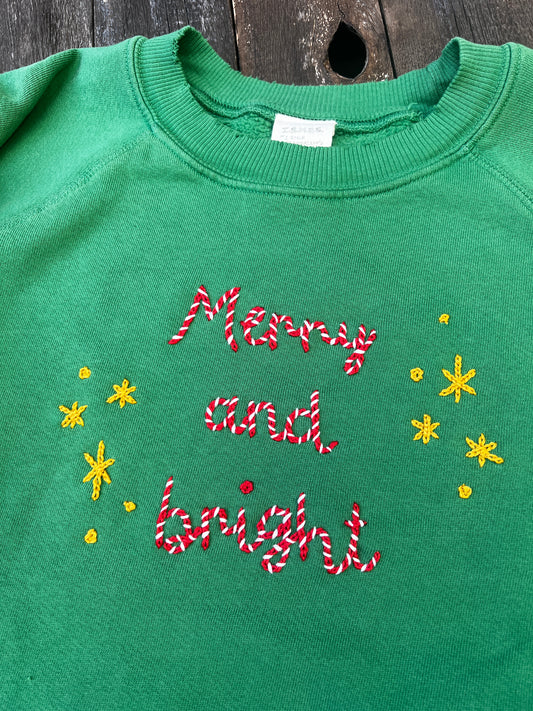 Candy Cane Merry & Bright Sweatshirt (7Colors)