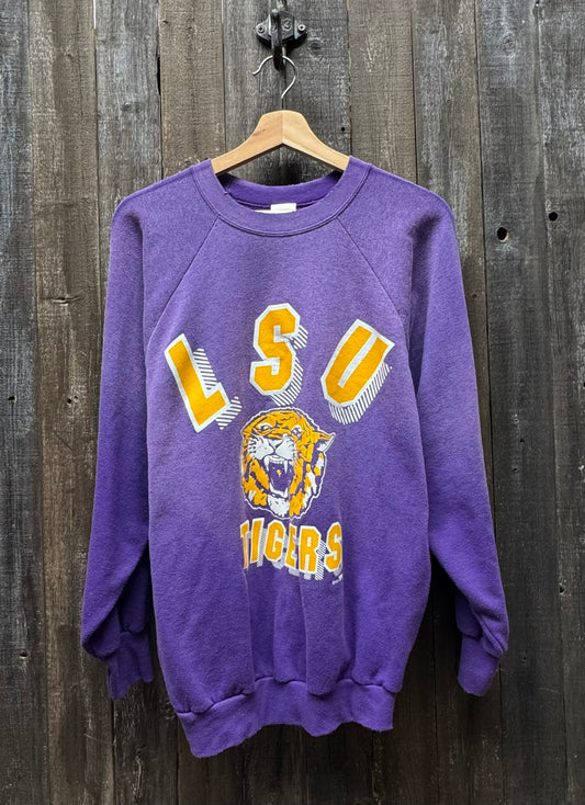 Vintage LSU Tigers Sweatshirt -M/L-Customize Your Embroidery Wording