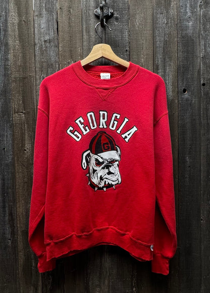Vintage Georgia Sweatshirt -M-Customize Your Embroidery Wording