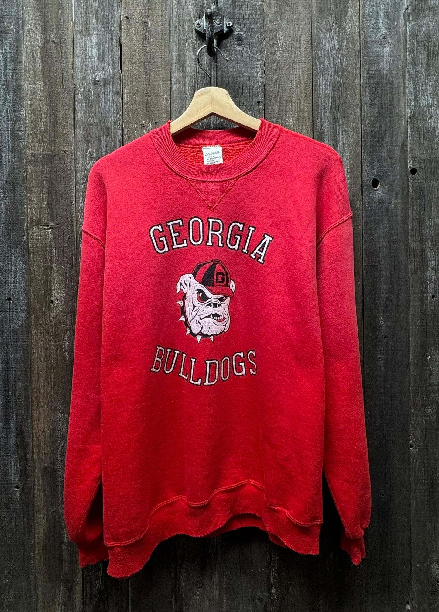 Vintage Georgia Sweatshirt -L-Customize Your Embroidery Wording