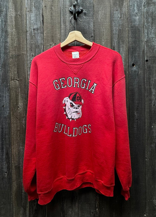 Vintage Georgia Sweatshirt -L-Customize Your Embroidery Wording