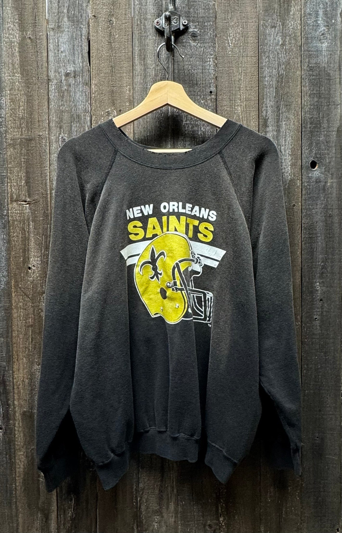Vintage New Orleans Saints Sweatshirt -L-Customize Your Embroidery Wording