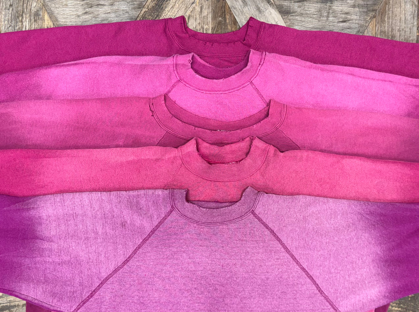 VINTAGE SWEATS MAGENTA WITH CUSTOM HAND EMBROIDERY
