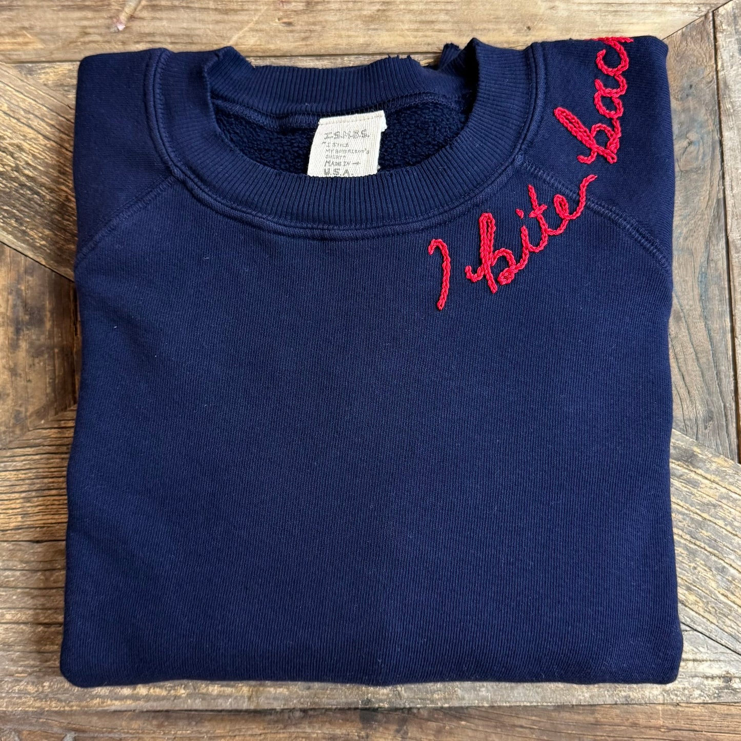 ZION NAVY WITH CUSTOM HAND EMBROIDERY