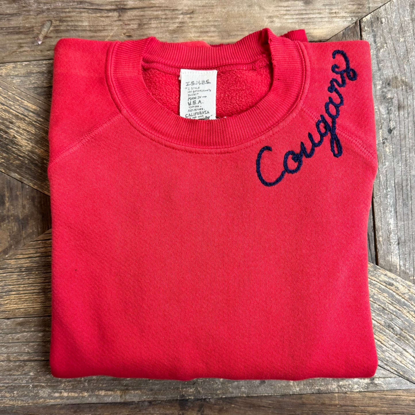 CUT & SEW COLOR WARM COLOR SWEATS WITH CUSTOM HAND EMBROIDERY (11 Colors)