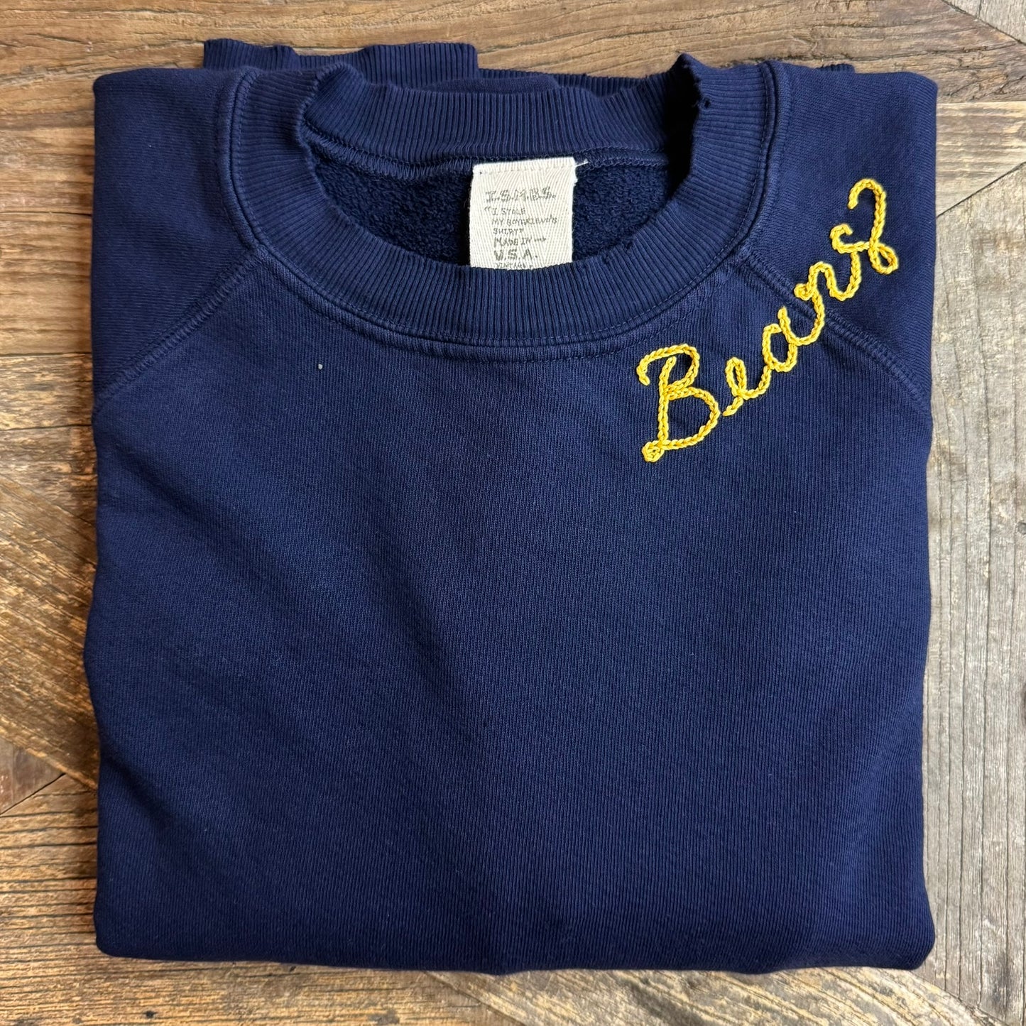 ZION NAVY WITH CUSTOM HAND EMBROIDERY