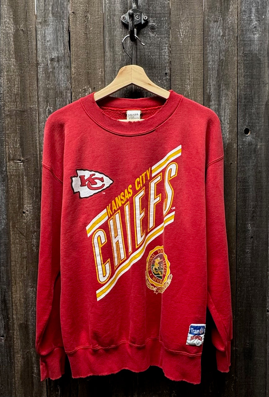 Vintage Kansas City Chiefs Sweatshirt -M-Customize Your Embroidery Wording