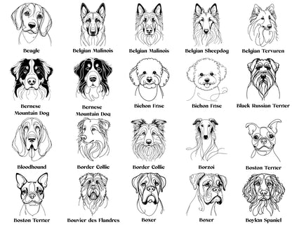 Translate Your Dog Breed into Line Drawing Embroidery Sweatshirt (11 Colors)