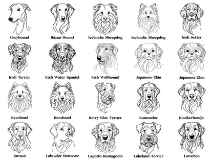 Translate Your Dog Breed into Line Drawing Embroidery Sweatshirt (11 Colors)
