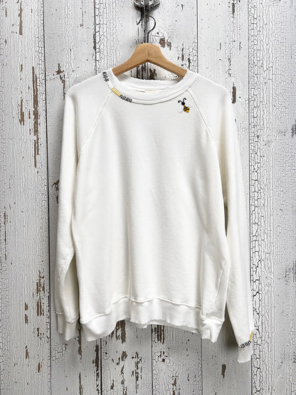 Bee Sweatshirt Hand Embroidery (10 Colors)