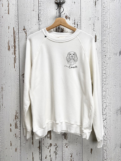 Translate Your Dog Breed into Line Drawing Embroidery Sweatshirt (11 Colors)