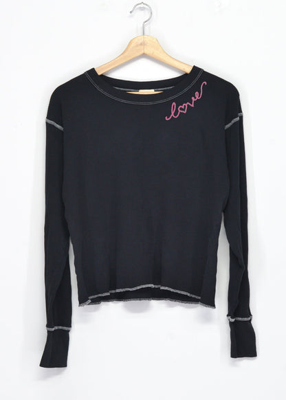 L/S THERMAL TEE  WITH PERSONALIZED HAND EMBROIDERY(3Colors)