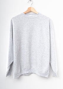 Solid Sweatshirt- Light Grey