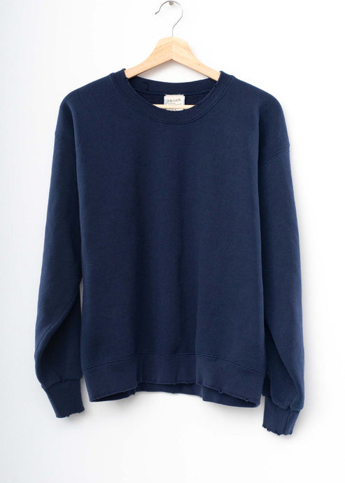 Solid Sweatshirt- Navy