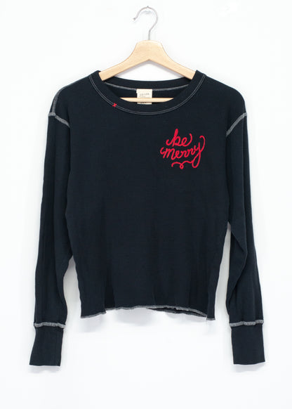 Be Merry Thermal Tee L/S-Black