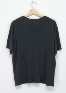 Big Smiley Boyfriend Tee- Washed Black