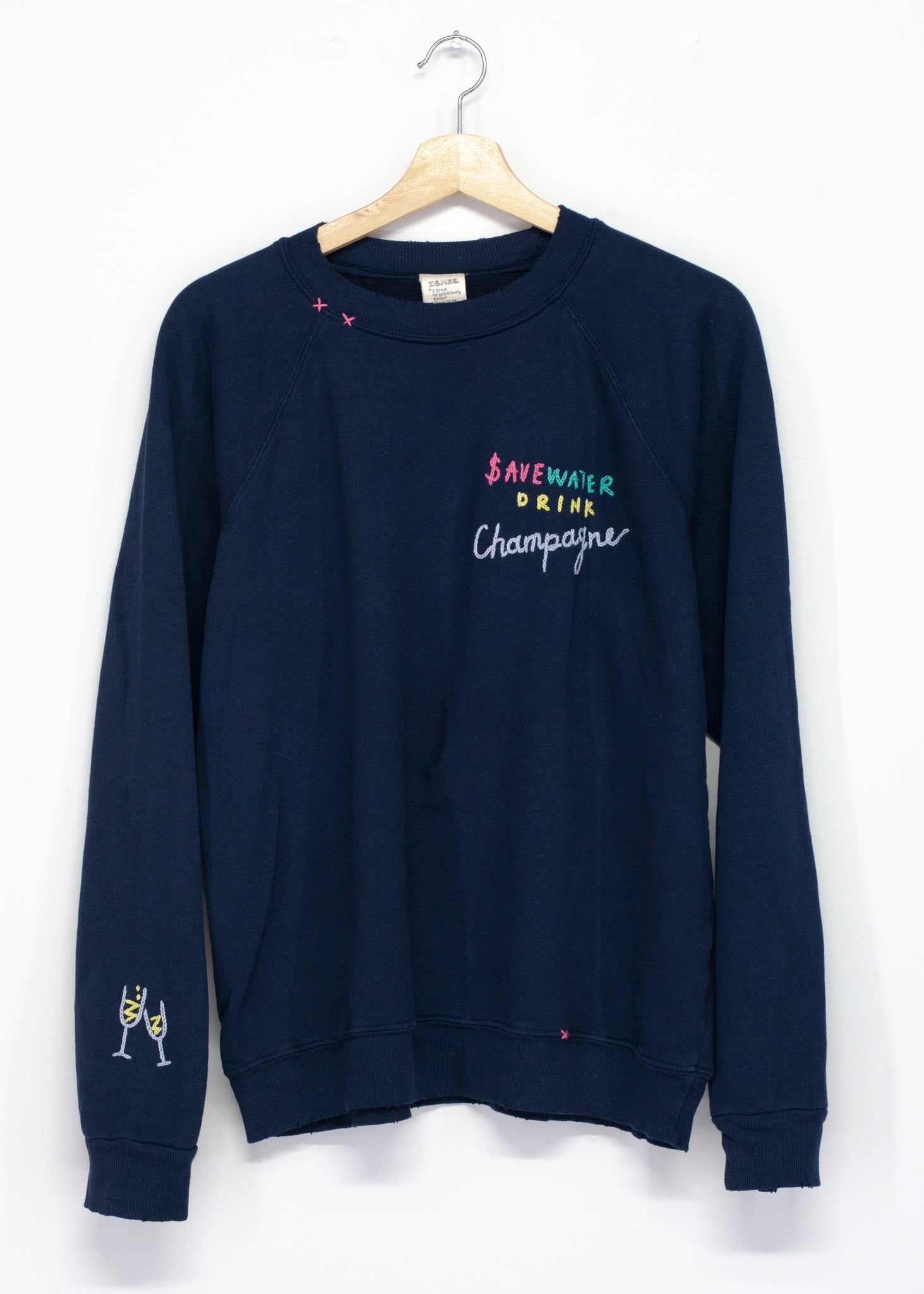 刺繍スウェット/FREIDAY EMBROIDERY SWEAT アウトレット SHIRT/NAVYFREI/ {{ category }}