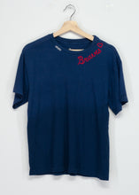 NAVY BOY FRIENDS S/S TEE WITH CUSTOM HAND EMBROIDERY