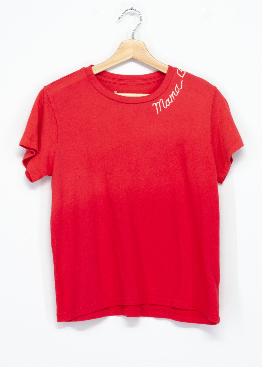 RED 22 S/S TEE WITH CUSTOM HAND EMBROIDERY