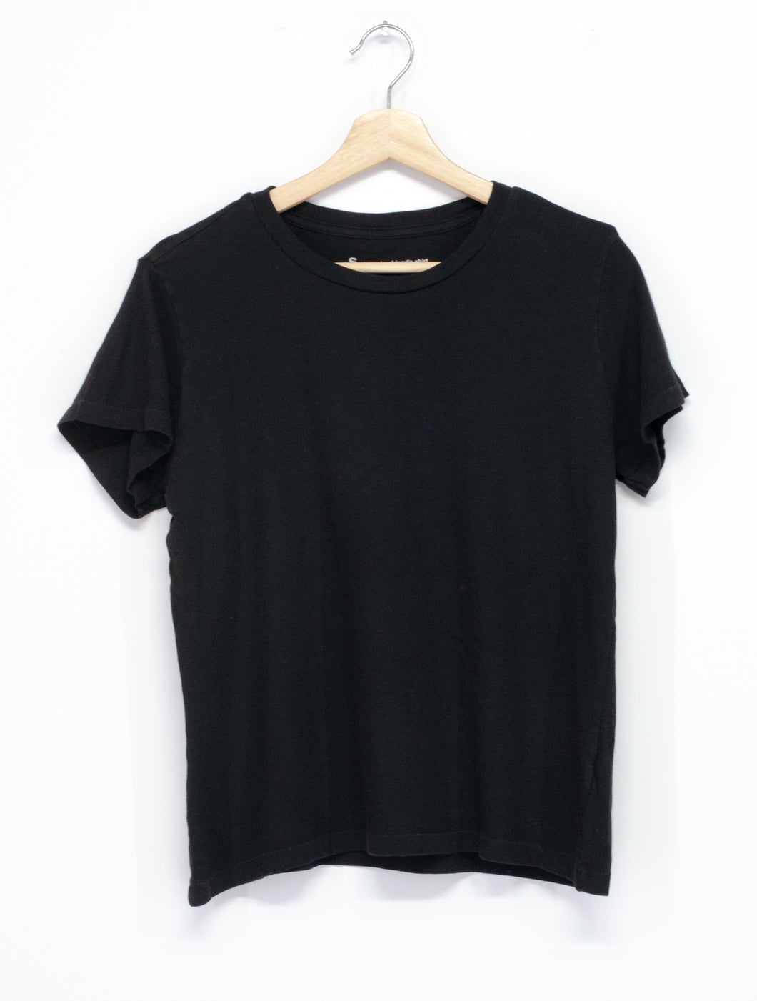BLACK 22 S/S TEE WITH CUSTOM HAND EMBROIDERY