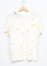 SPLASH PAINT OFF WHITE BOY FRIENDS S/S TEE WITH CUSTOM HAND EMBROIDERY