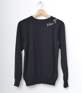 New York Sweatshirt-Vintage Black