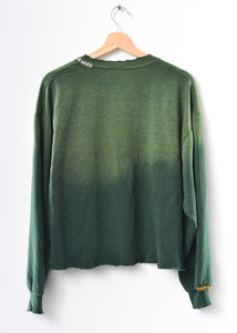 Ombre Stitched Cropped Sweatshirt- One Size (3 Colors)