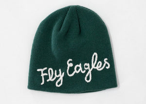 BEANIE WITH CUSTOM HAND EMBROIDERY- PINE GREEN