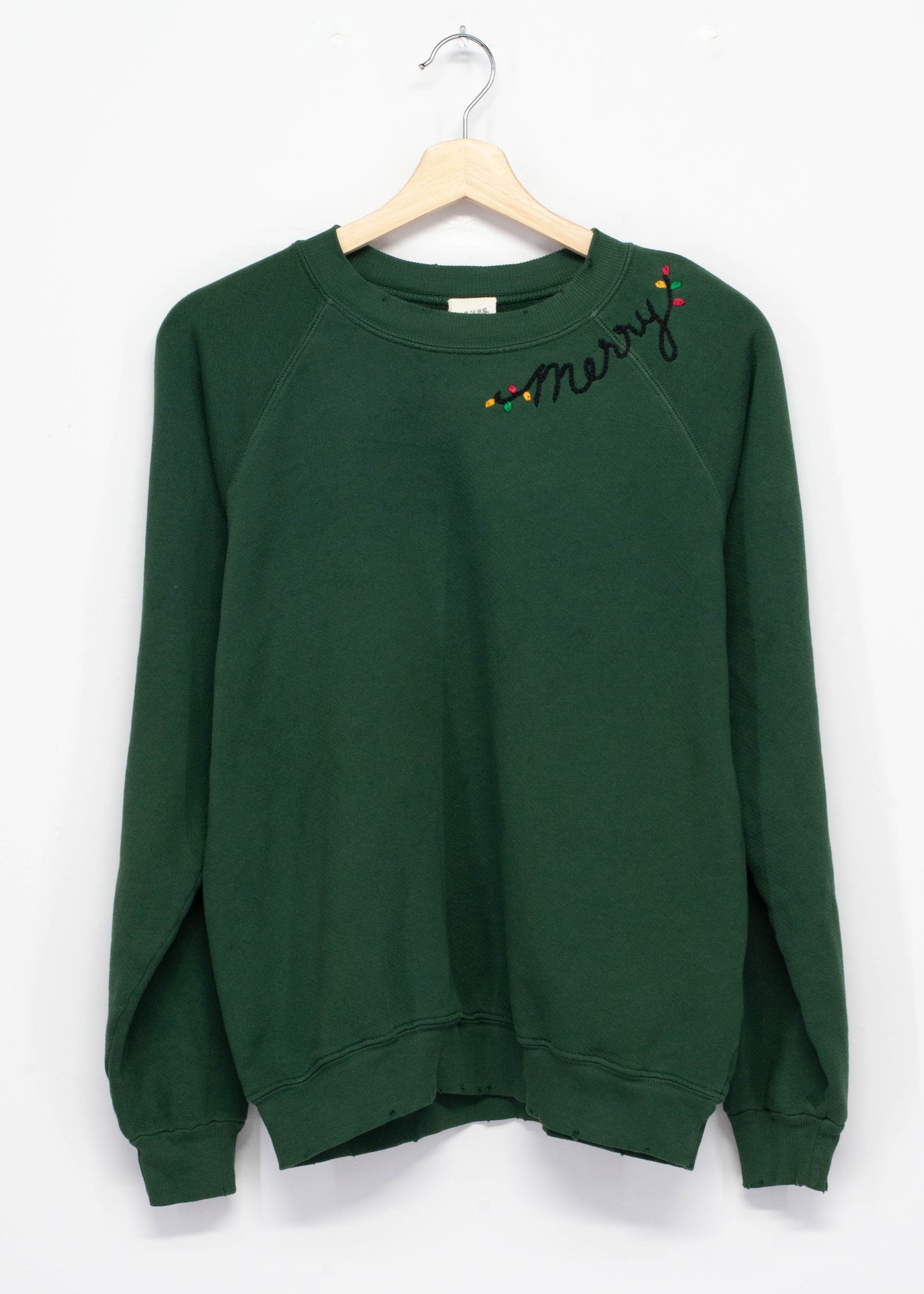 Merry Embroidery Sweatshirt(9Colors)