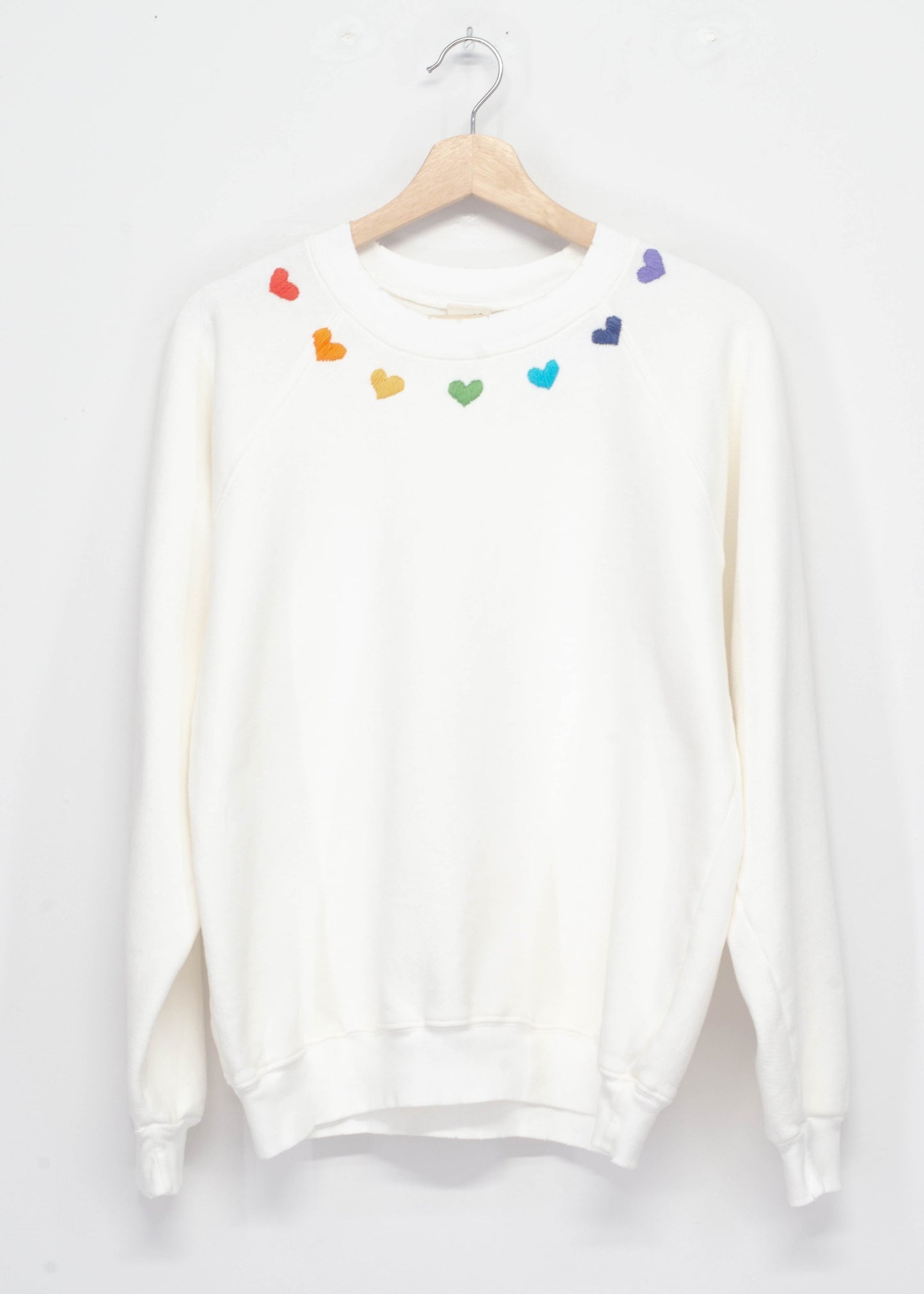 Rainbow Heart on Neckline Sweatshirts (10Colors)