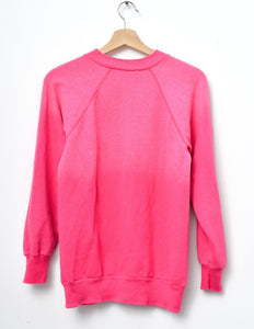 PINK  VINTAGE SWEATS WITH CUSTOM HAND EMBROIDERY